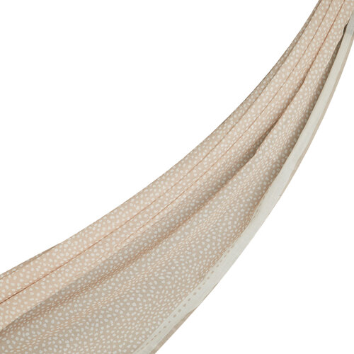 Krem Puantiyeli Pamuk Şal