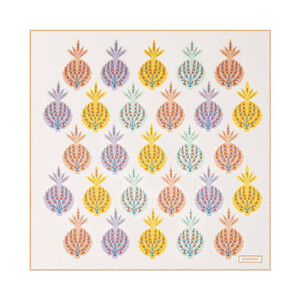 ipekevi - Krem Şeftali Nar-ı Beyza Saten İpek Mendil