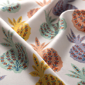 Krem Şeftali Nar-ı Beyza Saten İpek Mendil - Thumbnail