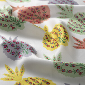 Krem Su Yeşili Nar-ı Beyza Saten İpek Mendil - Thumbnail