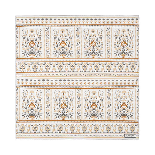 Krem Taş Beylerbeyi Şebeke Saten İpek Mendil