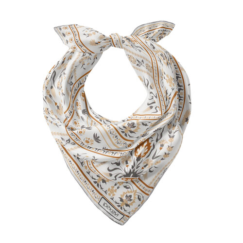 Krem Taş Beylerbeyi Şebeke Saten İpek Mendil