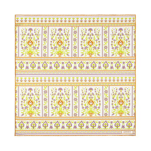 Krem Yeşil Beylerbeyi Şebeke Saten İpek Mendil