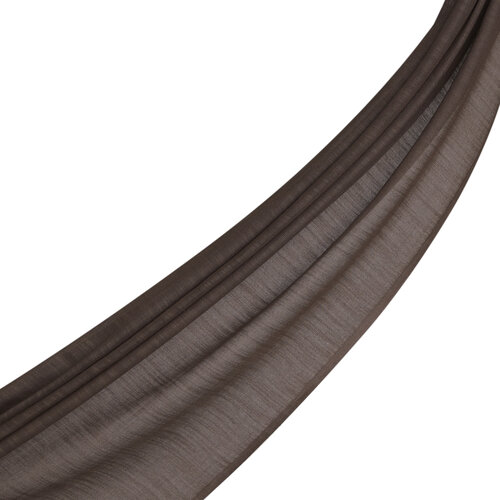 شال قطن وحرير ساده لون رصاصي