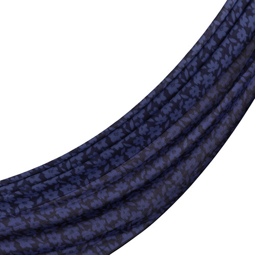 Navy Orange Flower Cotton Scarf