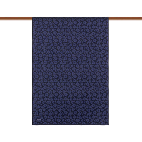 Navy Orange Flower Cotton Scarf