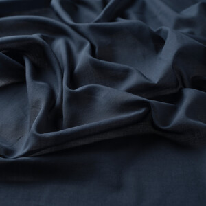 Lacivert Düz Pamuk Şal - Thumbnail