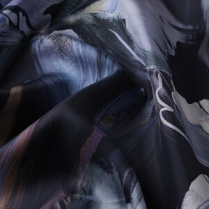 ipekevi - ايشارب حرير تويل تصميم ورود لون كحلي (1)