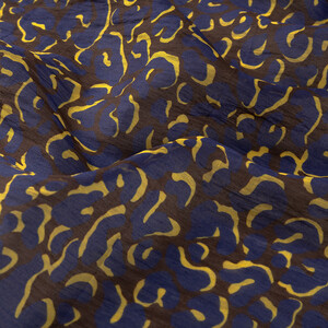 ipekevi - Lacivert Leopar Desenli Tensel Eşarp (1)