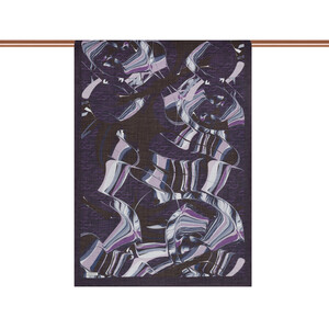 ipekevi - Lacivert Mermer Akışı Desenli Tensel Şal (1)