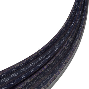 ipekevi - Lacivert Monogram Desenli Tensel Şal