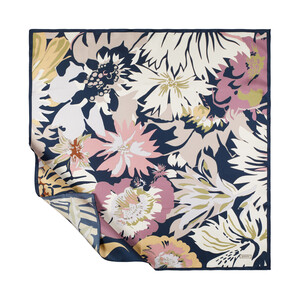 ipekevi - ايشارب حرير تويل تصميم ورود لون كحلي