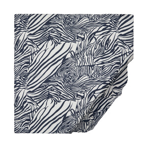 ipekevi - Lacivert Zebra Desenli Pamuk Eşarp