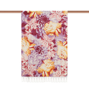 Lavander Melancholy Print Silk Scarf - Thumbnail