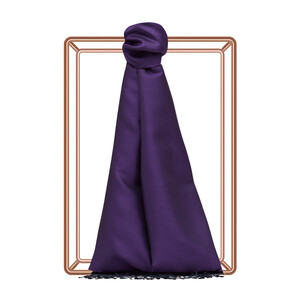 Lavender Anthracite Reversible Silk Scarf - Thumbnail