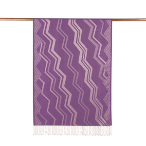 ipekevi - Lavender Ethnic Zigzag Silk Scarf (1)
