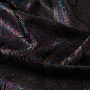 Lavender Jacquard Hand Woven Prime Silk Scarf - Thumbnail