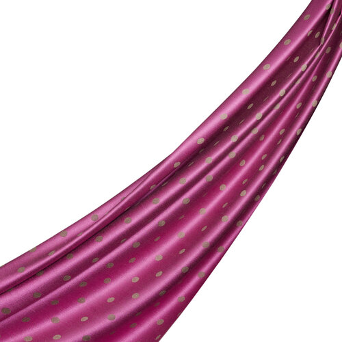 Lavender Polka Dot Silk Scarf