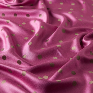 Lavender Polka Dot Silk Scarf - Thumbnail