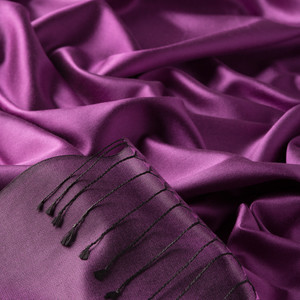 Lavender Reversible Silk Scarf - Thumbnail