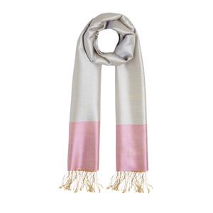 Lavender Reversible Silk Scarf - Thumbnail