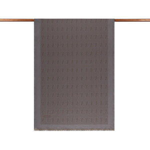 Leaden IE Monogram Cotton Silk Scarf - Thumbnail