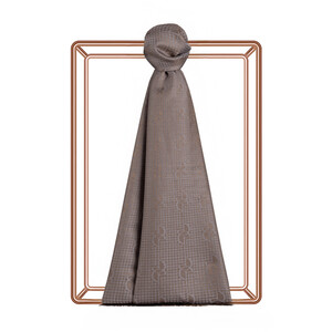 Leaden IE Monogram Cotton Silk Scarf - Thumbnail