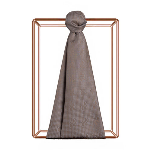 Leaden IE Monogram Cotton Silk Scarf