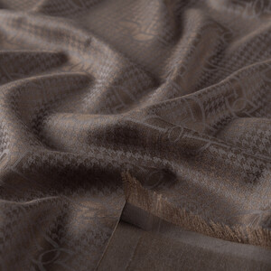 Leaden IE Monogram Cotton Silk Scarf - Thumbnail