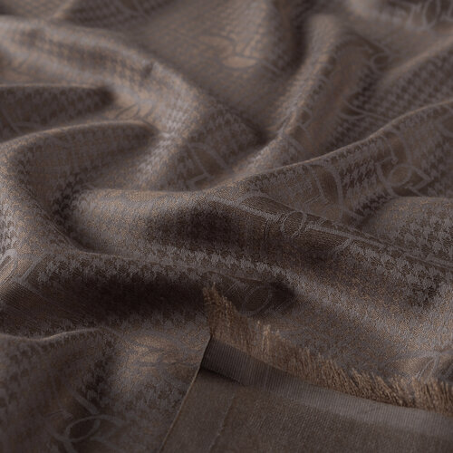 Leaden IE Monogram Cotton Silk Scarf