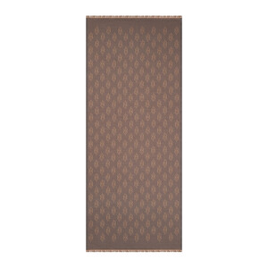 Leaden IE Monogram Wool Silk Scarf - Thumbnail