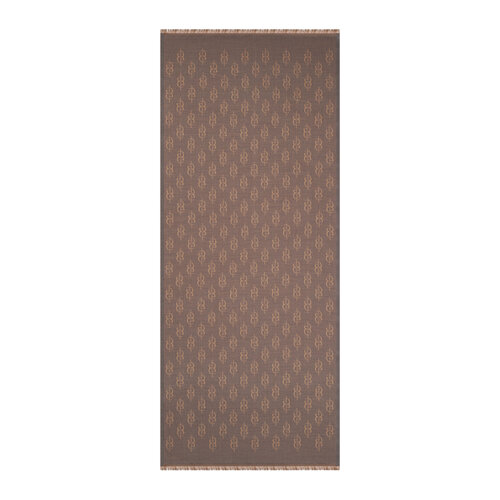 Leaden IE Monogram Wool Silk Scarf