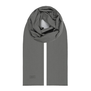 Leaden Plain Cotton Scarf - Thumbnail
