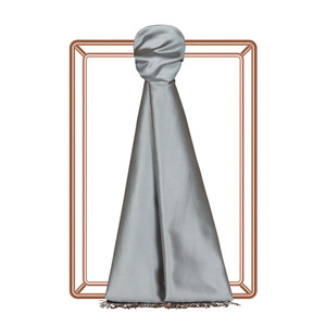 Leaden Reversible Silk Scarf - Thumbnail