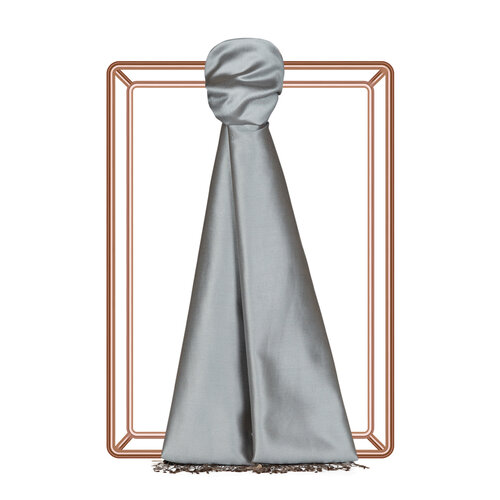 Leaden Reversible Silk Scarf