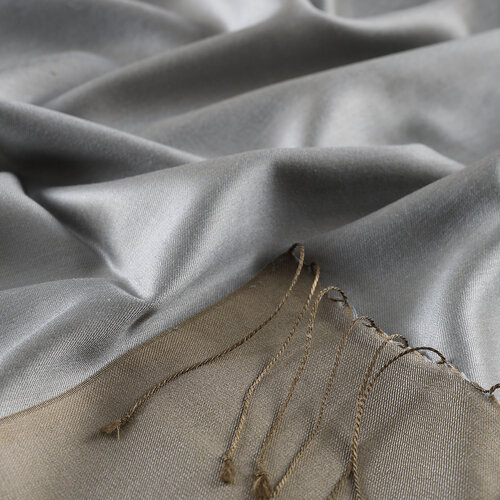 Leaden Reversible Silk Scarf