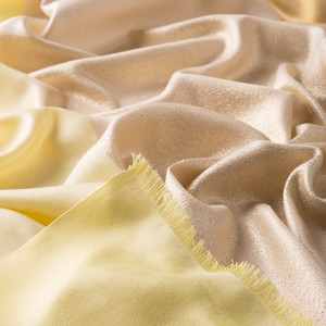 Lemon Yellow Lady Lurex Silk Scarf - Thumbnail