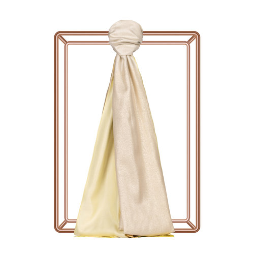 Lemon Yellow Lady Lurex Silk Scarf