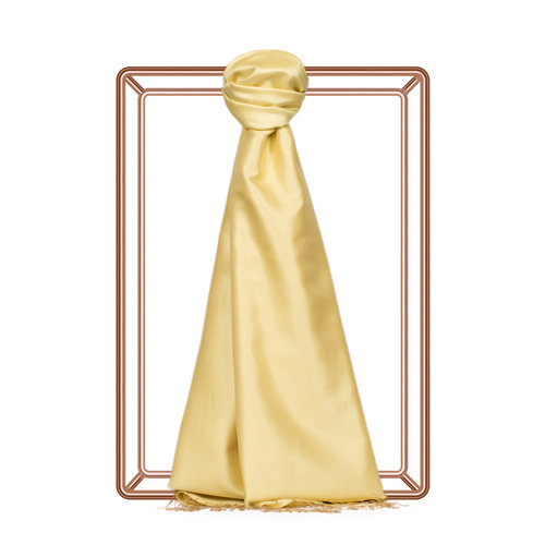 Lemon Yellow Plain Silk Scarf