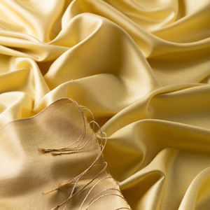 Lemon Yellow Reversible Silk Scarf - Thumbnail