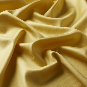 Lemon Yellow Reversible Silk Scarf - Thumbnail
