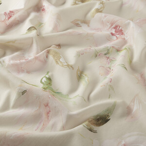  Light Beige Indian Rose Cotton Scarf - Thumbnail