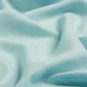 Light Blue Ikat Cotton Silk Scarf - Thumbnail