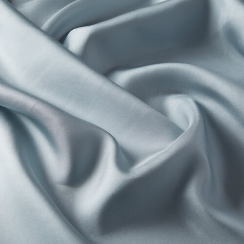 Light Blue Plain Silk Twill Scarf 