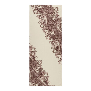 Light Cream Lavina Print Tencel Scarf - Thumbnail
