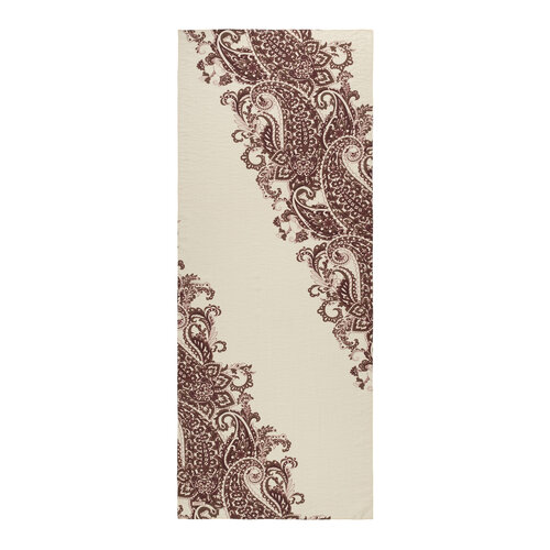 Light Cream Lavina Print Tencel Scarf