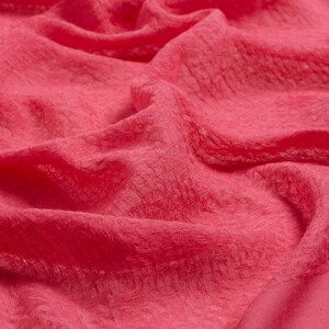 Light Fuchsia Maze Print Cotton Scarf - Thumbnail