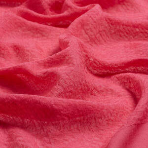 Light Fuchsia Maze Print Cotton Scarf - Thumbnail