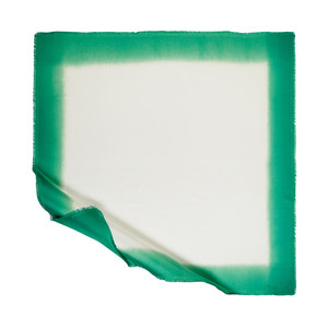 Light Green Gradient Silk Scarf - Thumbnail
