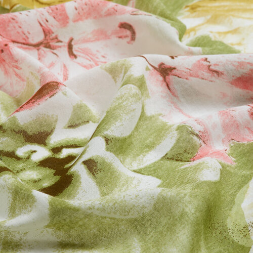 Light Green Melancholy Print Modal Cotton Scarf